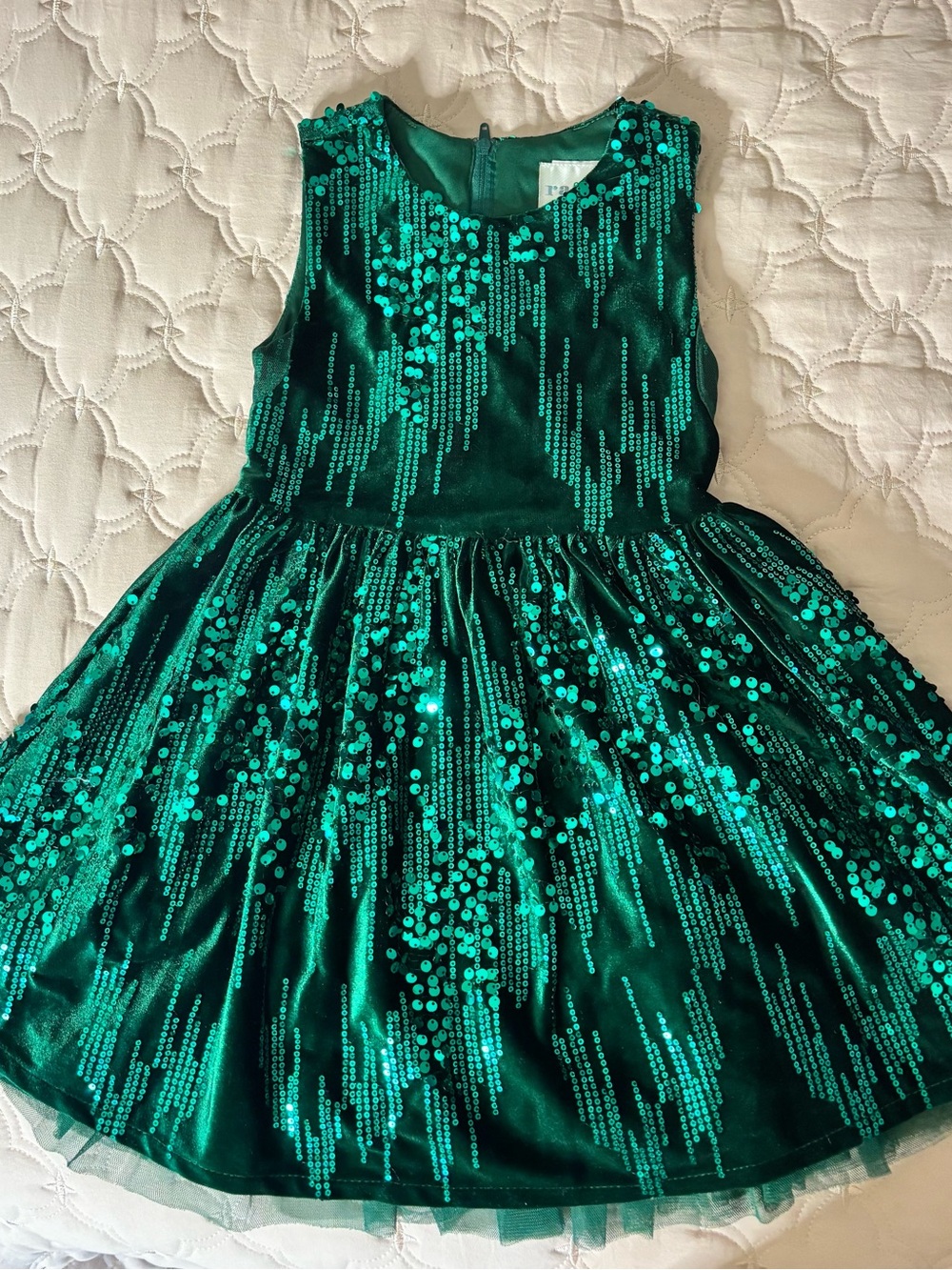 Rare Editions Hunter Green Sequin Dress